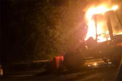 INCENDIO PALA MECCANICA 1