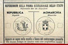REFERENDUM REPUBBLICA-MONARCHIA SCHEDA