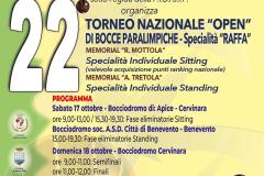 TORNEO NAZIONALE BOCCE PARALIMPICHE BENEVENTO LOCANDINA