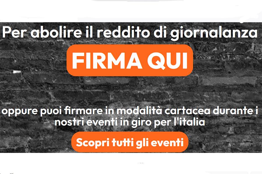 ABOLIZIONE FINANZIAMENTO GIORNALI