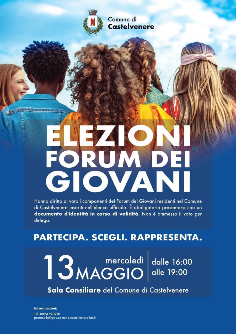 CASTELVENERE ELEZIONE FORUM GIOVANI LOCANDINA.