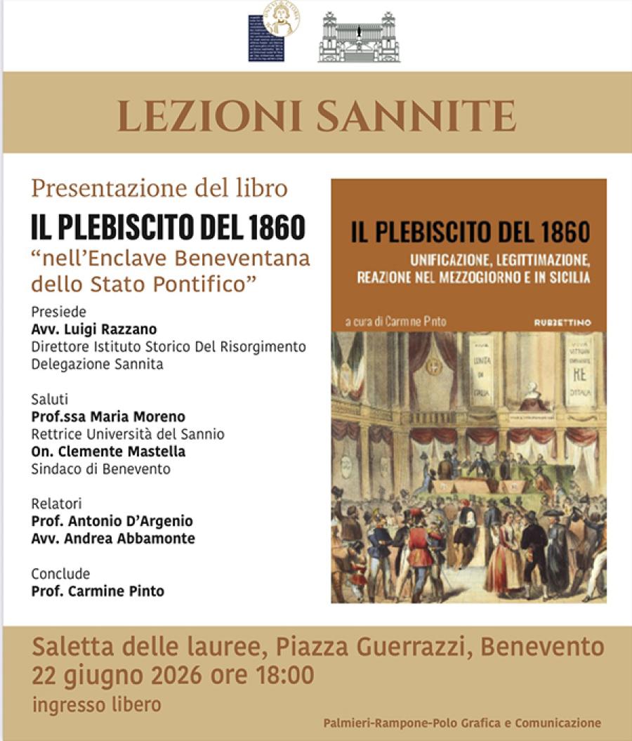 PLEBISCITO 1860 LOCANDINA LIBRO