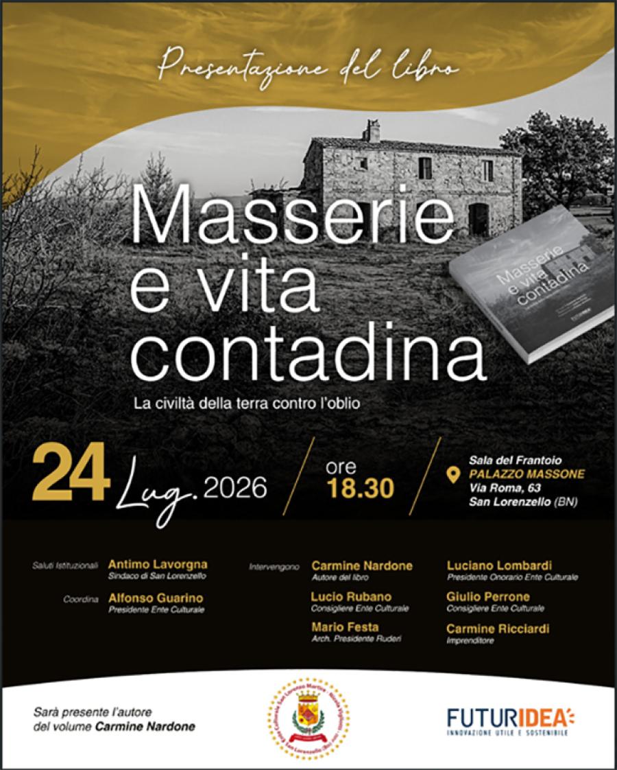 MASSERIE E VITA CONTADINA LIBRO LOCANDINA SAN LORENZO