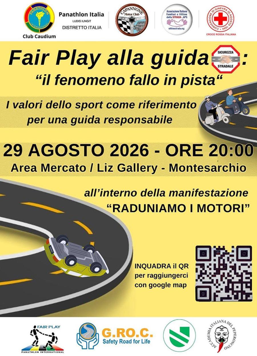 FAIR PLAY ALLA GUIDA MONTESARCHIO LOCANDINA