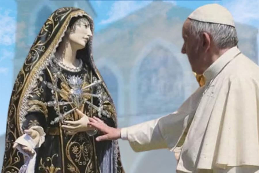 PAPA FRANCESCO E MADONNA