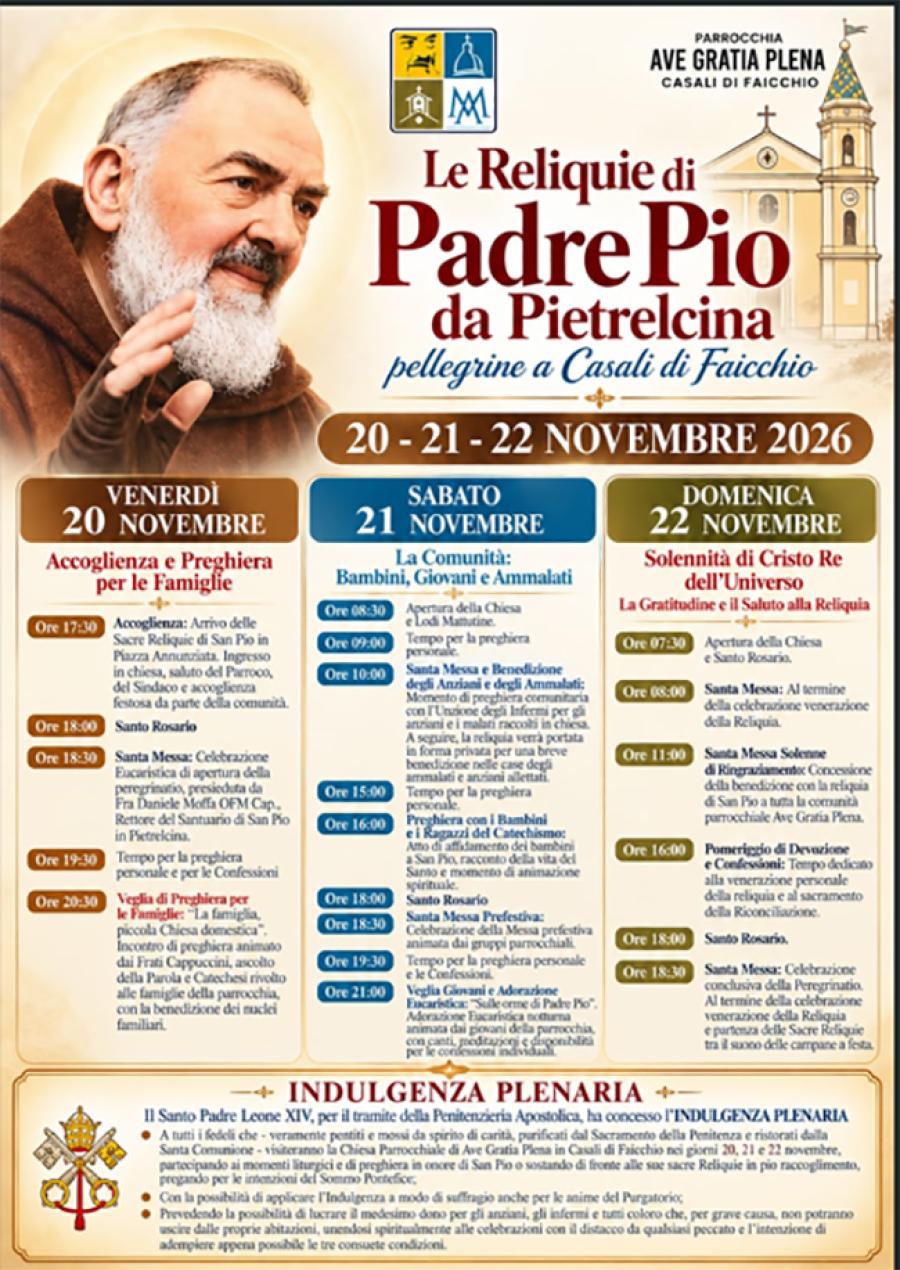 CASALI FAICCHIO RELIQUIE PADRE PIO