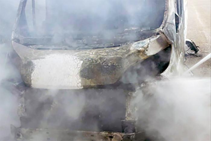 INCENDIO FURGONE TANGENZIALE 2