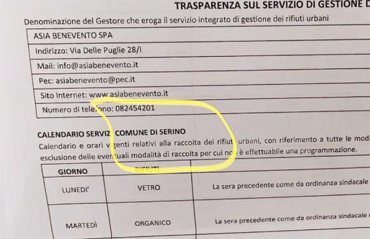ERRORE SULLE BOLLETTE